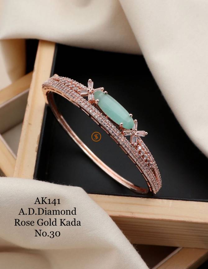 Designer Ad Diamond 4 Rose Gold Kada Catalog
